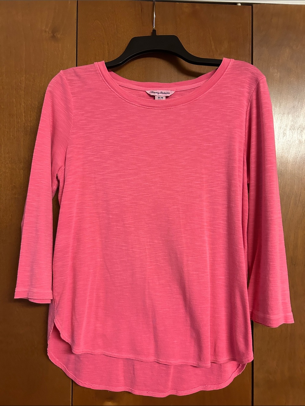 Tommy Bahama Ashby Pink 3/4 Sleeve Crewneck Top